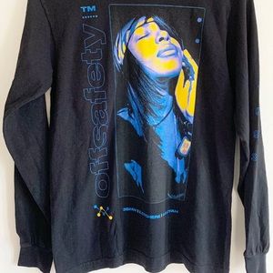 Aaliyah x Off Safety Black Long Sleeve Tee Shirt